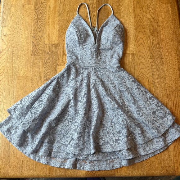Windsor Light Blue Lace Dress Size XS - Picture 2 of 11
